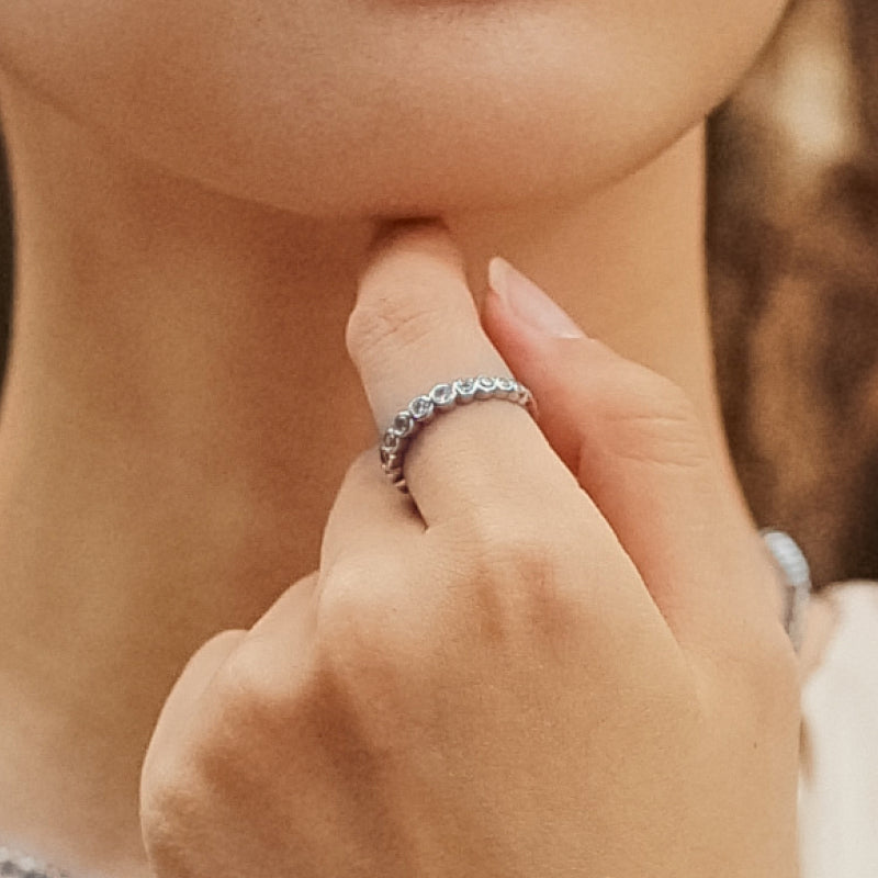 Silver Sugar Tennis Ring