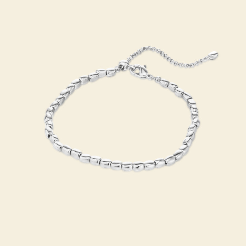 Silver Coffee Bean Bracelet