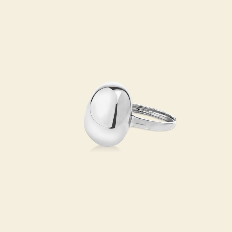 Silver Coffee Bean Ring