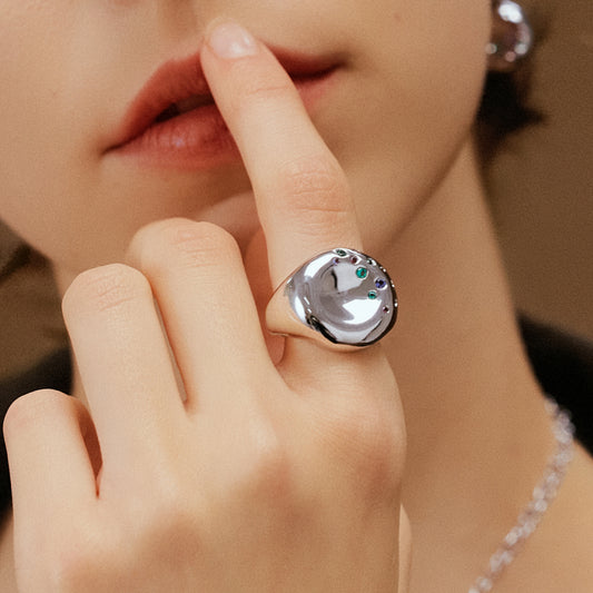 Silver Bagel Ring