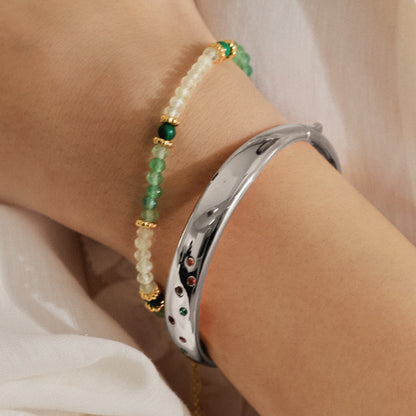 Silver Bagel Bracelet