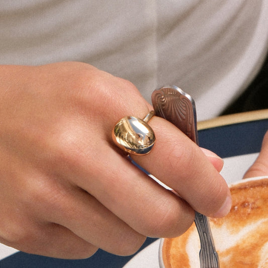 Gold Coffee Bean Ring