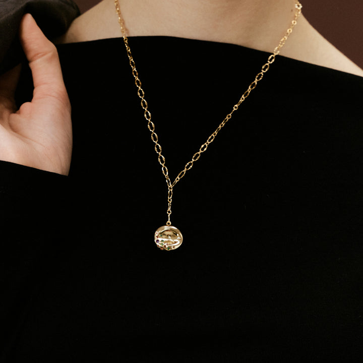 Gold Bagel Necklace