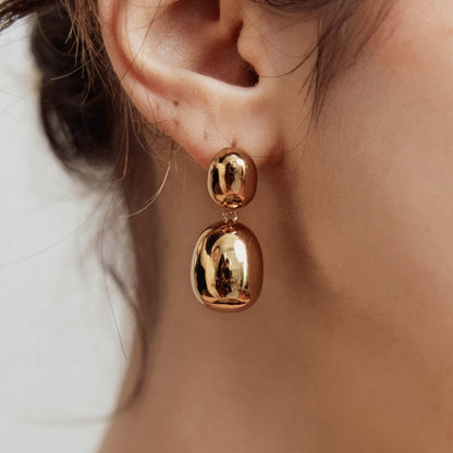Golden Coffee Bean Earrings