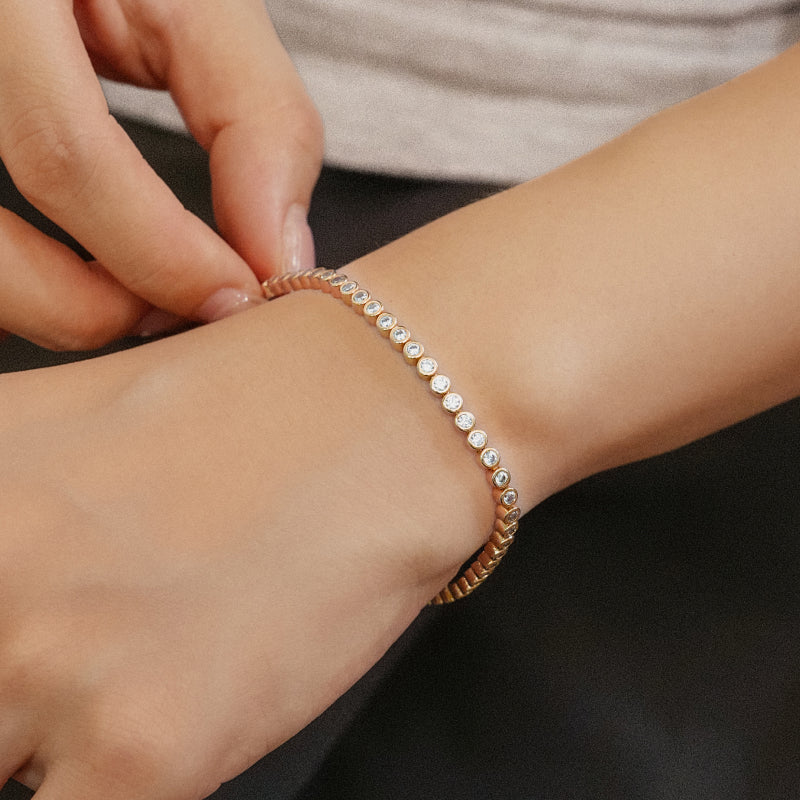 Gouden suikertennisarmband