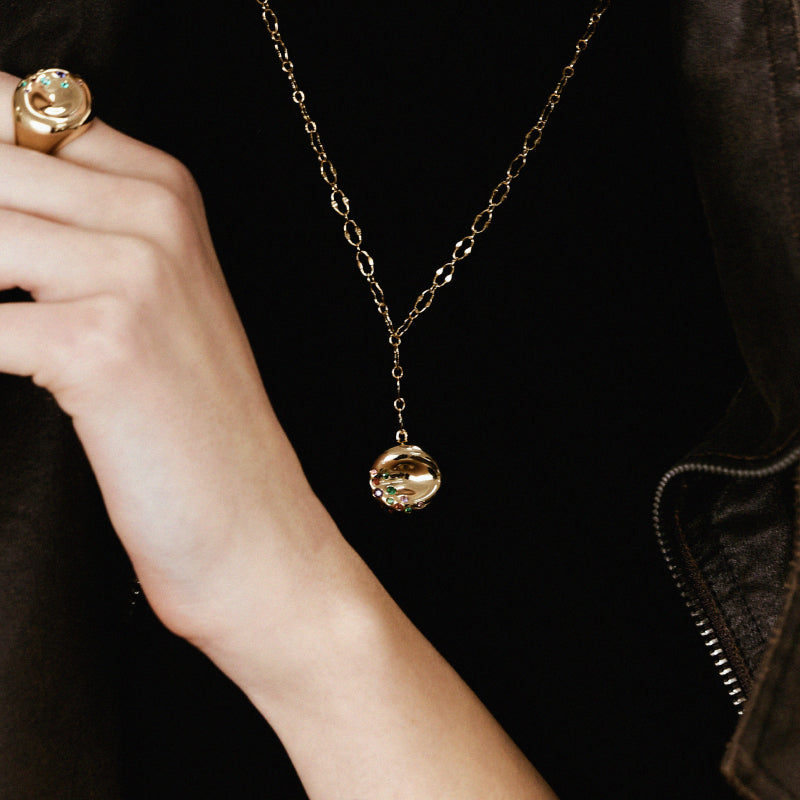 Golden Bagel Necklace