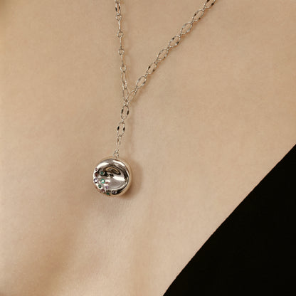 Silver Bagel Necklace