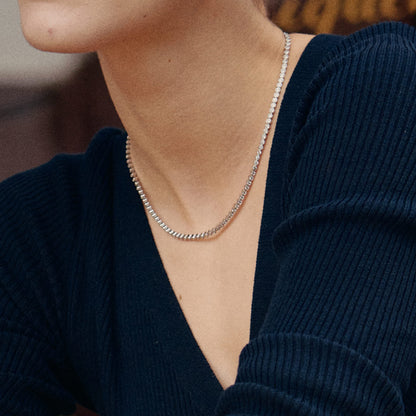 Silver Sugar Tennis Necklace