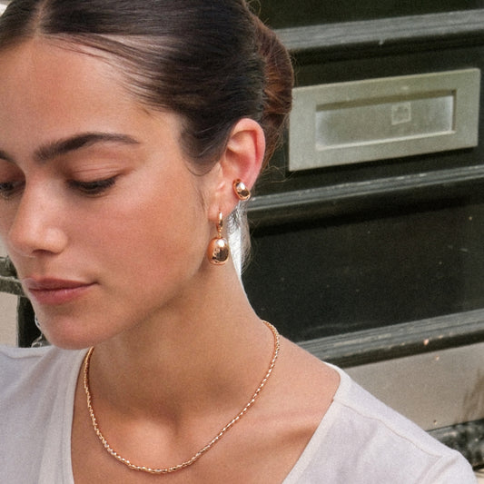 Golden Coffee Bean Ear Cuffs