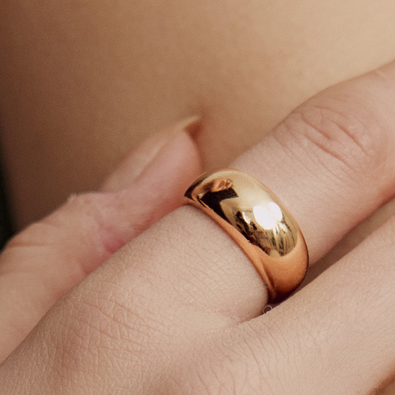 Gouden koffiemokring [grote maat]