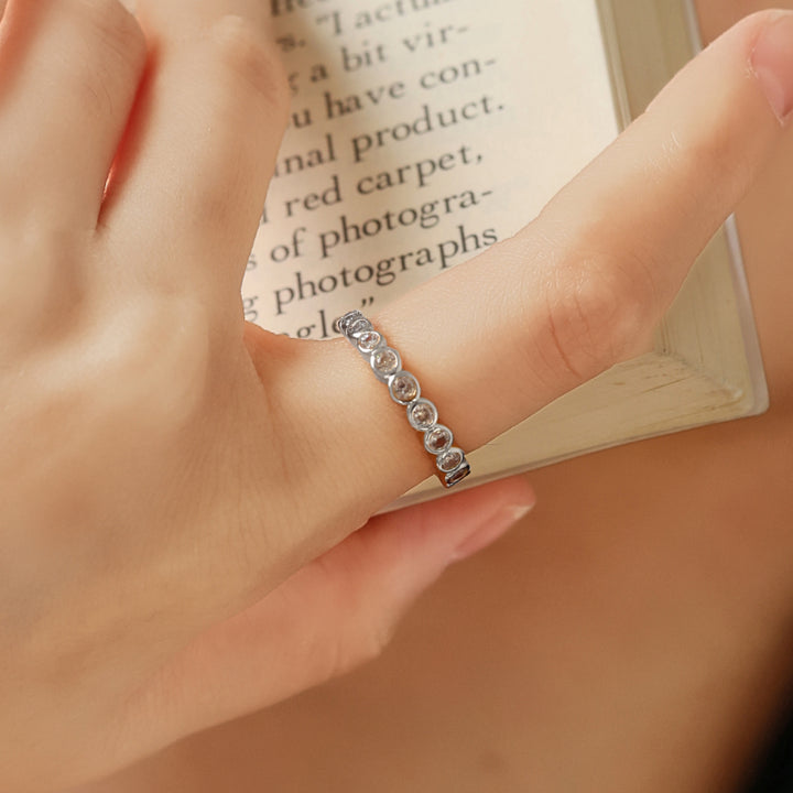 Silver Sugar Tennis Ring