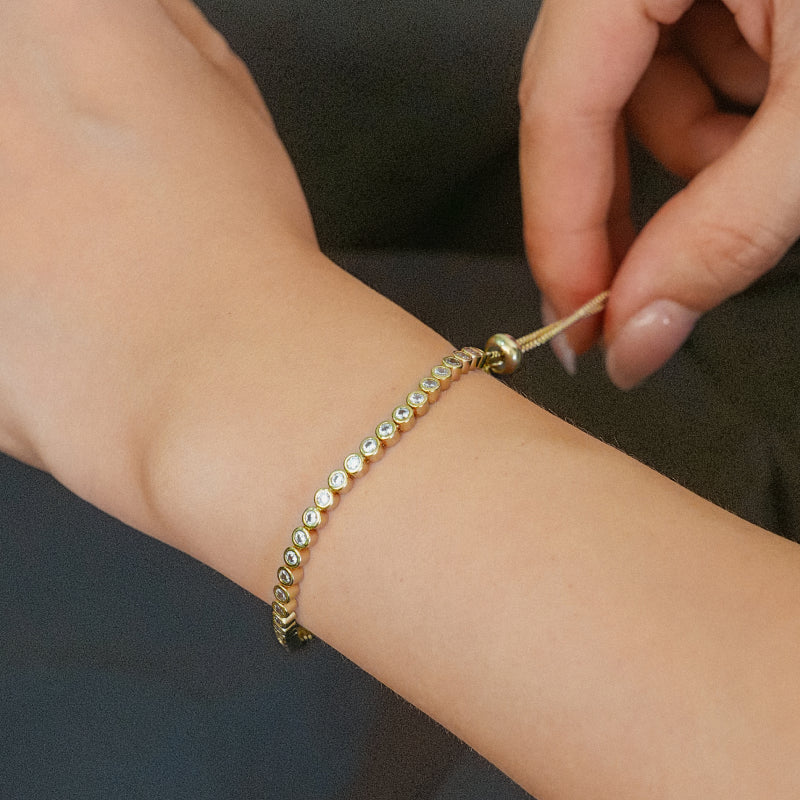 Gouden suikertennisarmband