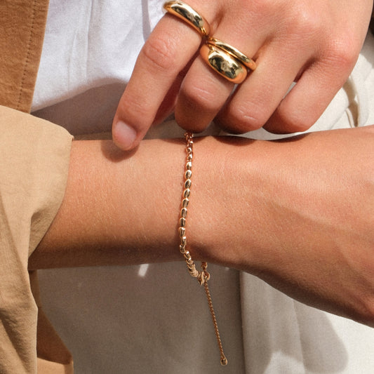 Gold Coffee Bean Bracelet