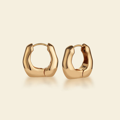 Golden Milk Hoop Earrings