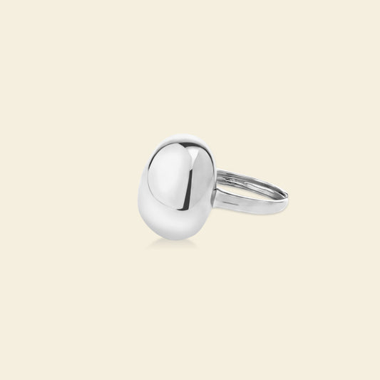 Silver Coffee Bean Ring