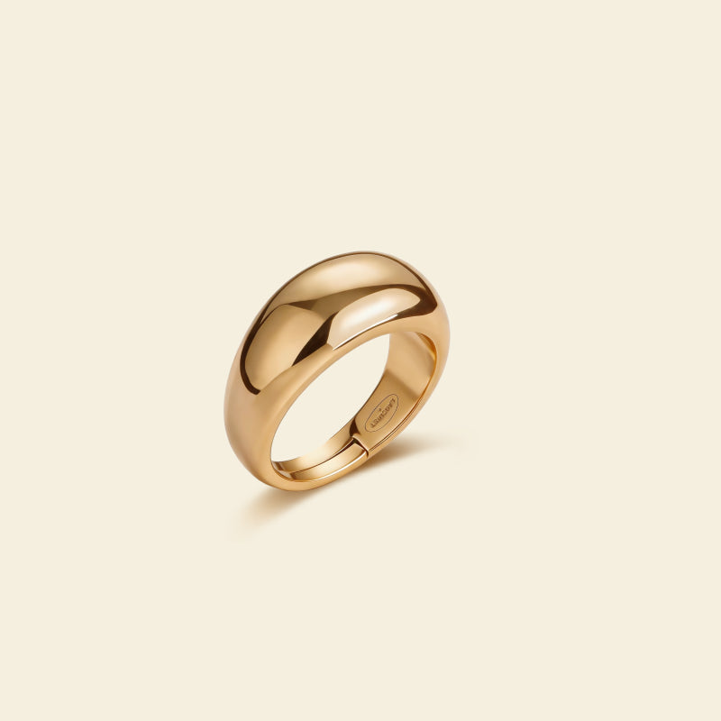 Gouden koffiemokring [grote maat]