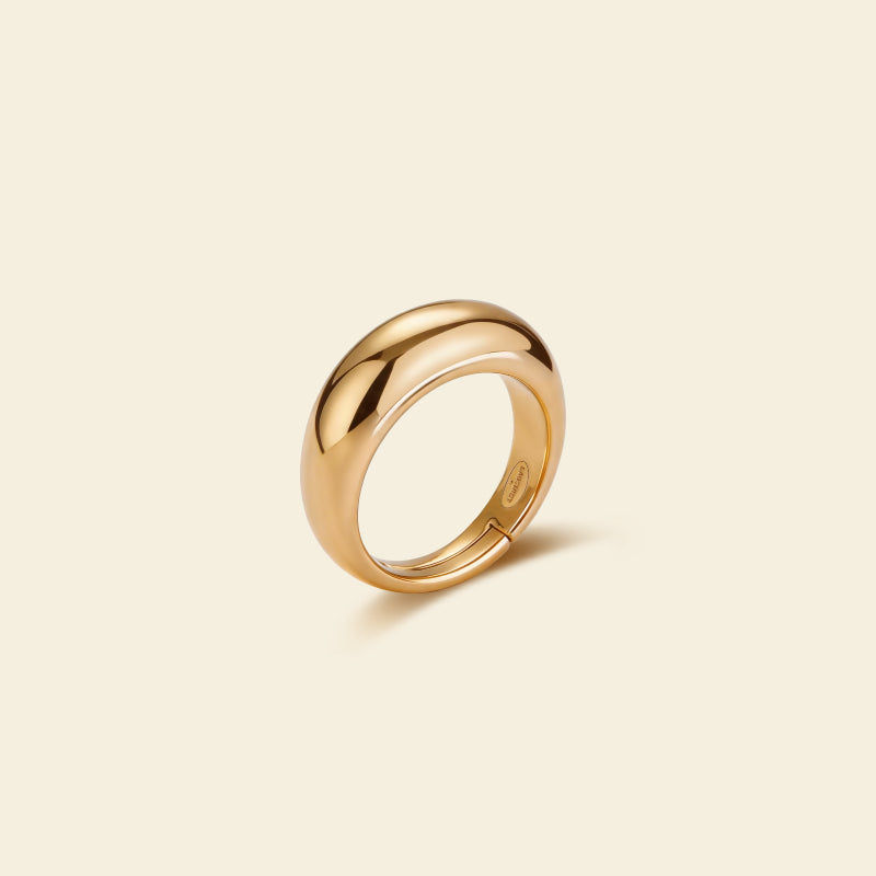 Gouden koffiemokring [middelgrote maat]