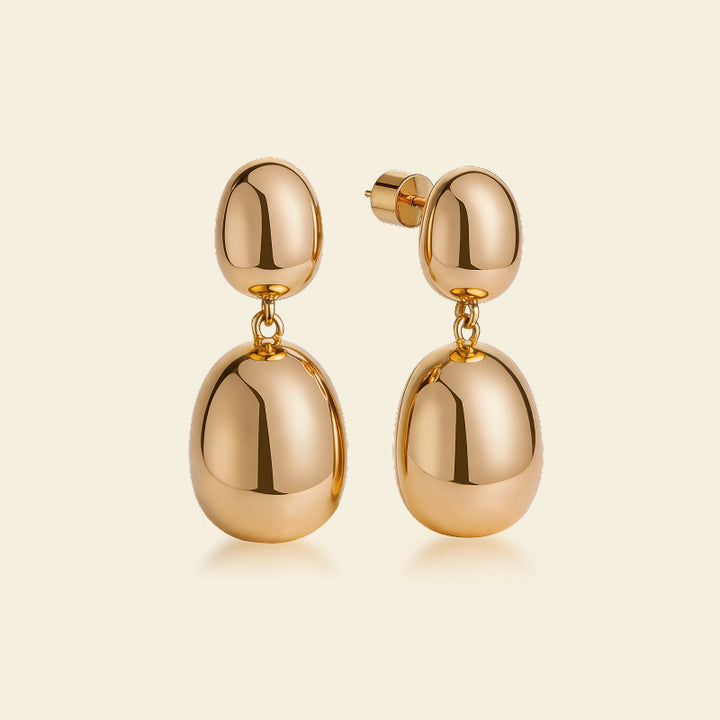 Gold Coffee Bean Earrings