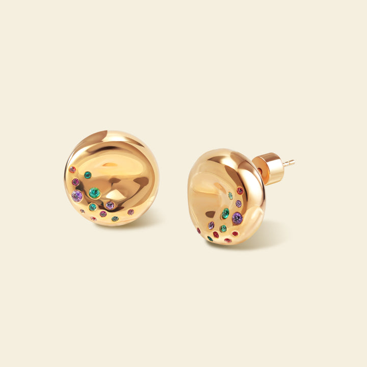 Gold Bagel Stud Earrings