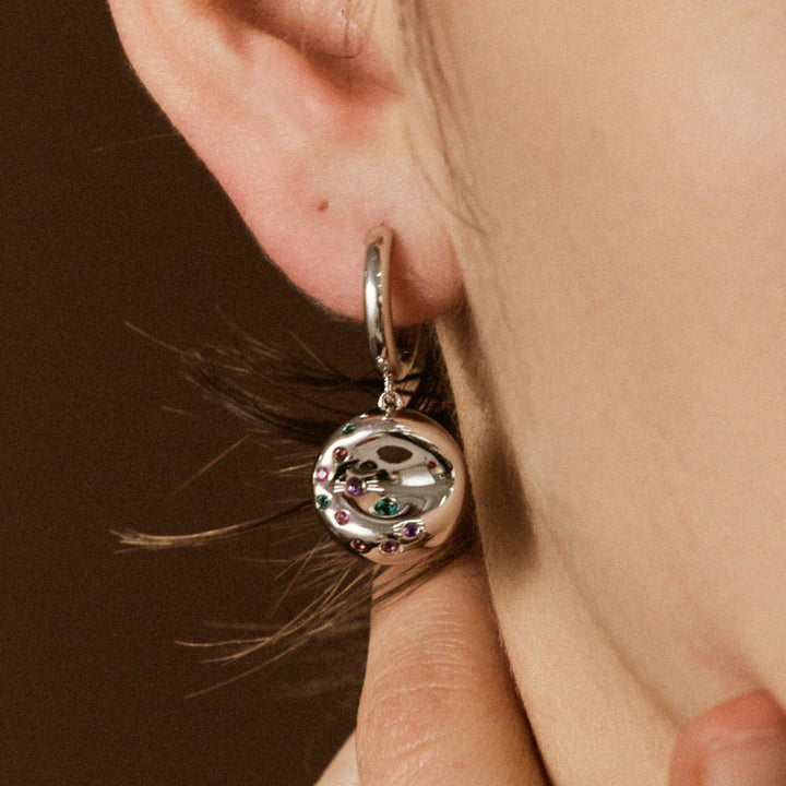 Silver Bagel Earrings