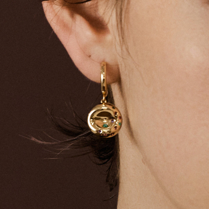 Gold Bagel Earrings