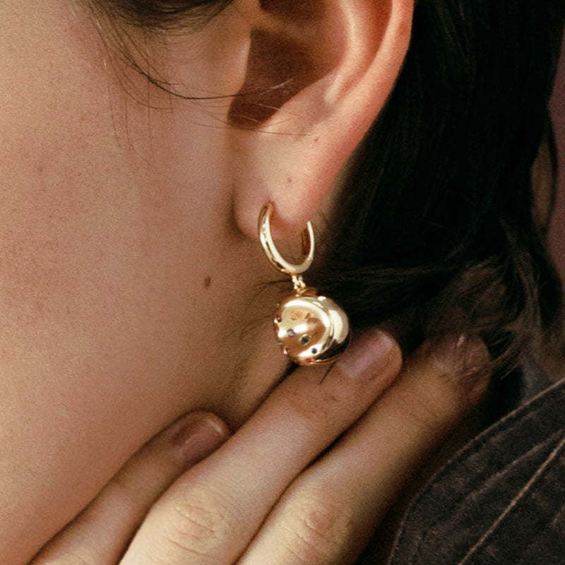 Gold Bagel Earrings