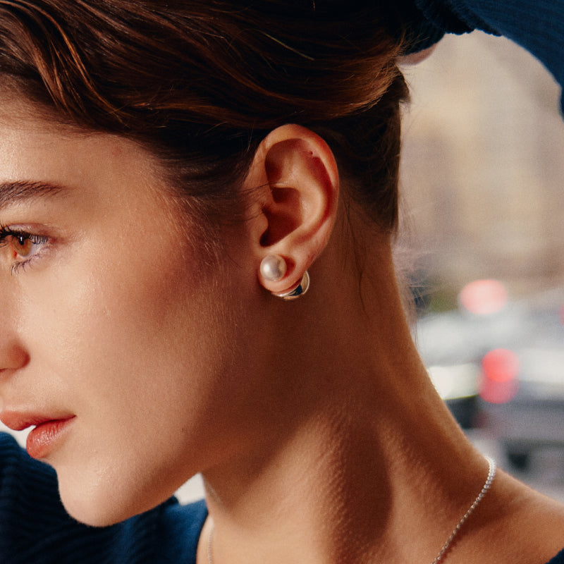 Silver Coffee Milk Studs
