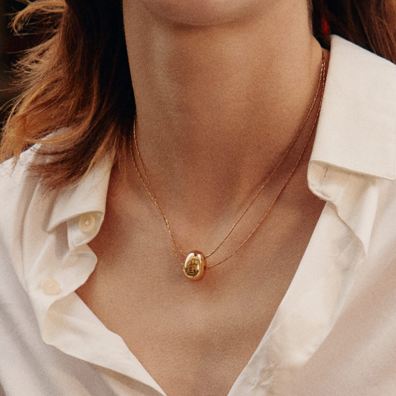 Gold Coffee Bean Necklace