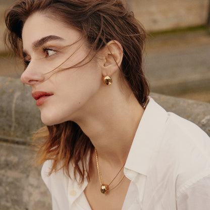Golden Coffee Bean Studs