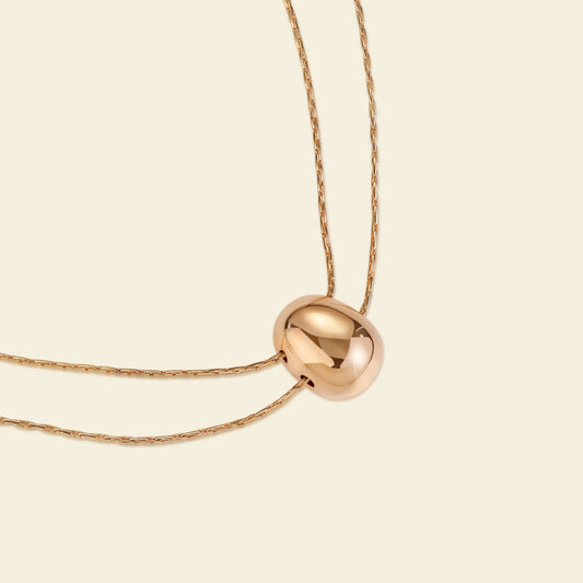 Golden Coffee Bean Necklace
