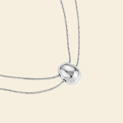 Silver Coffee Bean Necklace