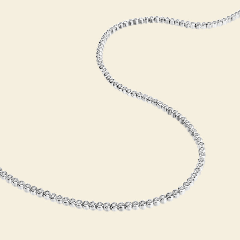 Silver Sugar Tennis Necklace