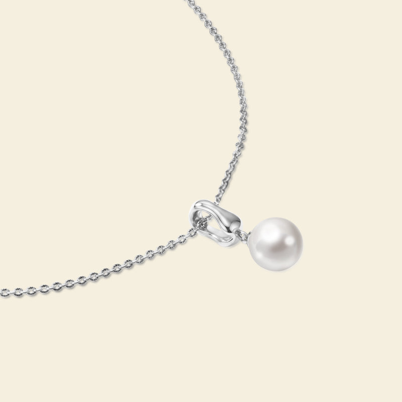 Silver Milk Pearl Necklace
