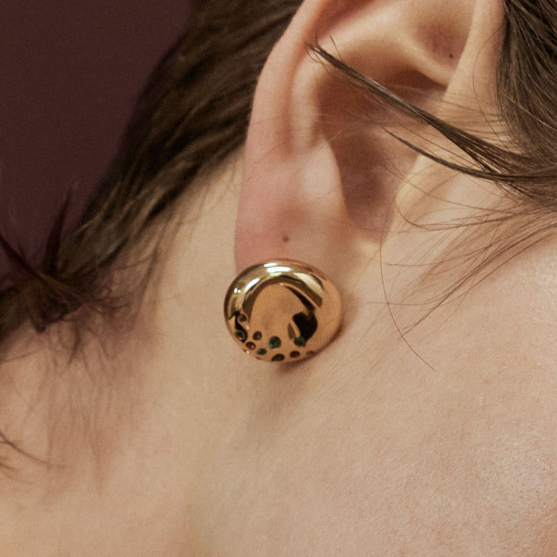 Gold Bagel Stud Earrings