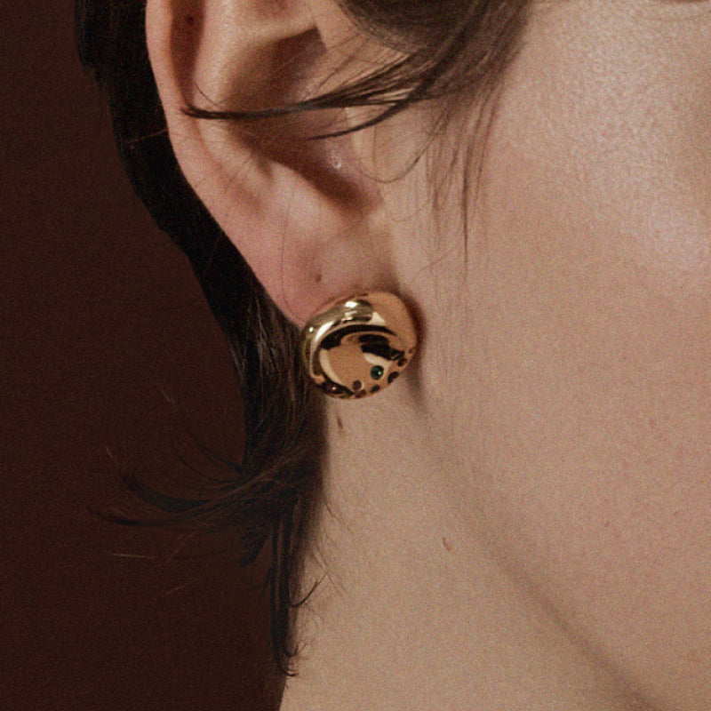 Gold Bagel Stud Earrings