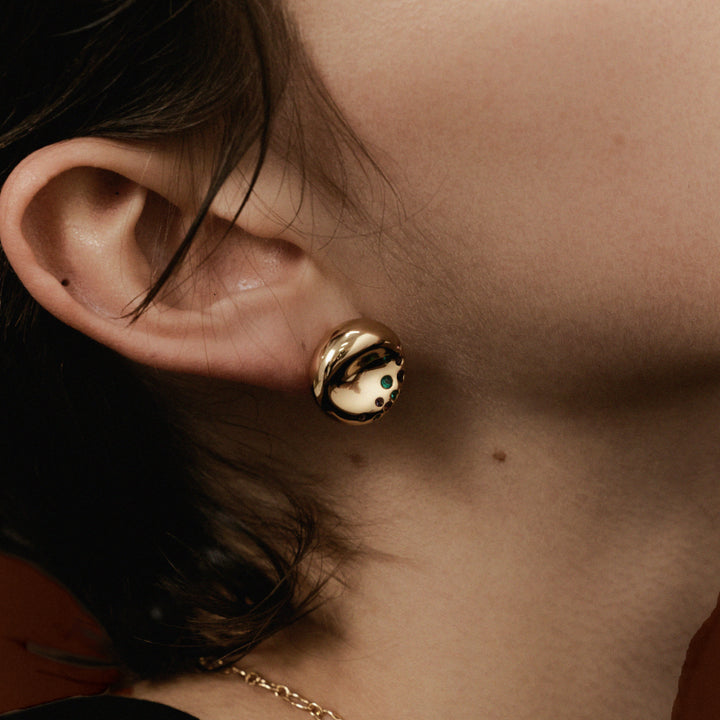 Gold Bagel Stud Earrings