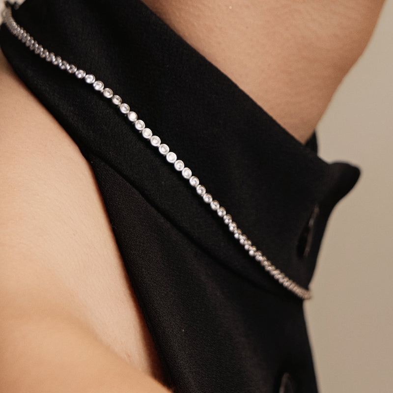 Silver Sugar Tennis Necklace